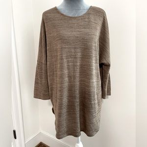 Brown Tunic Top sweater- Sz L